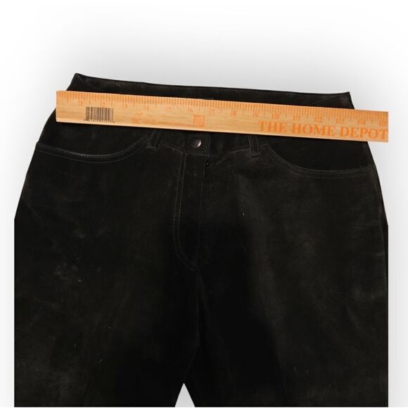 Danier Canada 100% Genuine leather Suede black pants size 8 - Picture 6 of 10